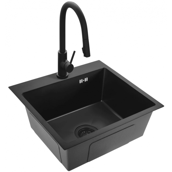 Стальная кухонная мойка REA LEO 50 BLACK