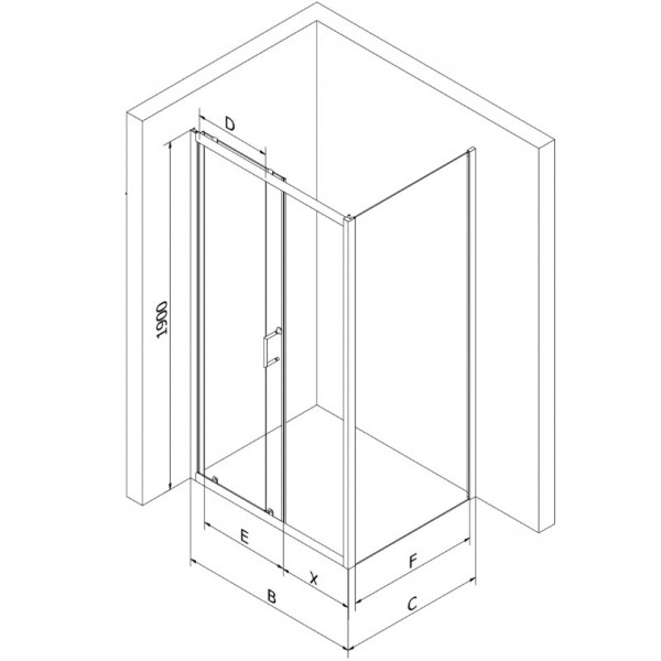 Душова кабіна MEXEN APIA 90x90 BLACK
