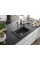 Гранітна кухонна мийка MEXEN OSCAR BLACK GRANITE + сифон GOLD