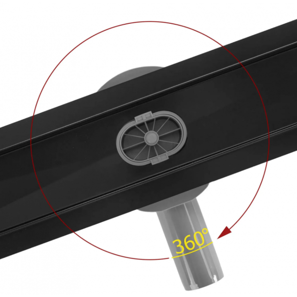 Трап для душа REA NEOX 50 PRO BLACK 2в1 черный