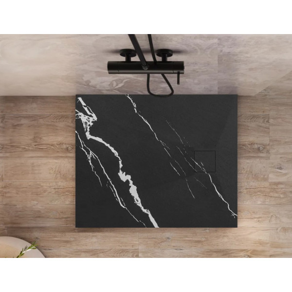 Душевой поддон REA MAGNUM 90x90 CARRARA BLACK