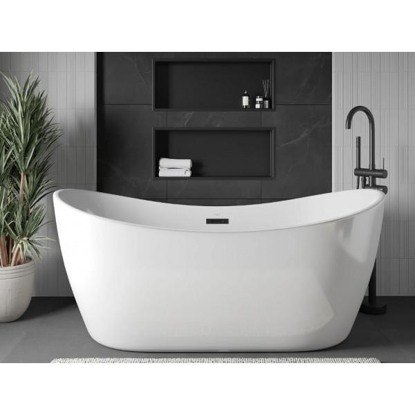 Вбудована полиця MEXEN X-Wall-R 75 BLACK з обідком