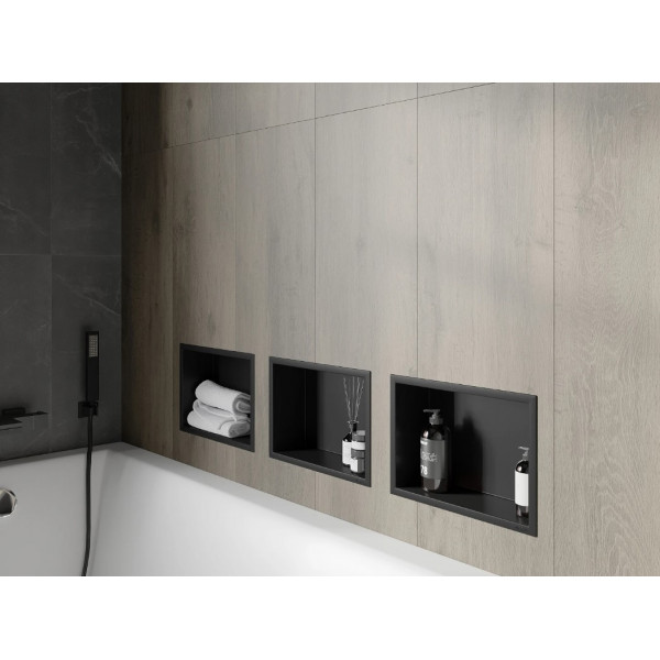 Вбудована полиця MEXEN X-Wall-R 30x20 BLACK з обідком