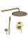 Душевая система REA LUNGO GRIP BRUSHED GOLD + BOX скрытого монтажа