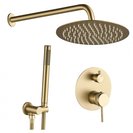 Душевая система REA LUNGO GRIP BRUSHED GOLD + BOX скрытого монтажа