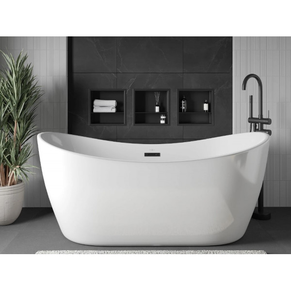 Вбудована полиця MEXEN X-Wall-R 30 BLACK з обідком