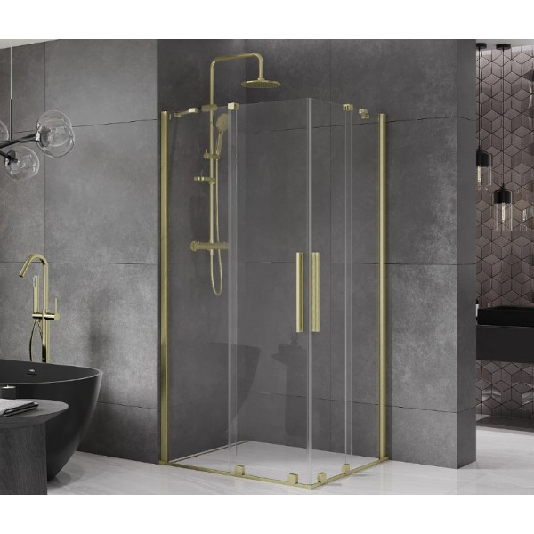 Душова кабіна MEXEN VELAR DUO 90х80 BRUSHED GOLD