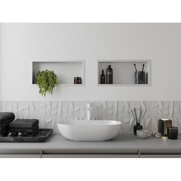Вбудована полиця MEXEN X-Wall-R 45x20 WHITE з обідком