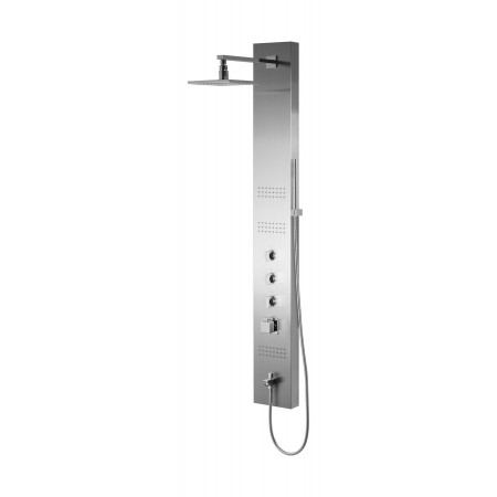 Душова панель CORSAN NEO INOX LED з виливом та термостатом