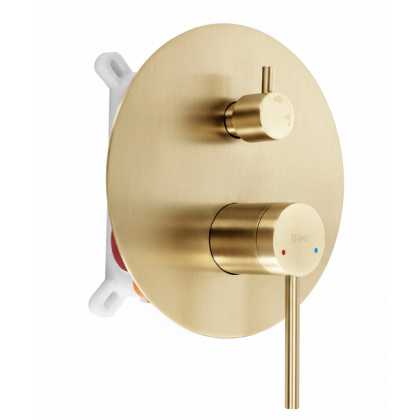 Душевая система REA FOSS CLIF BRUSHED GOLD + BOX скрытого монтажа