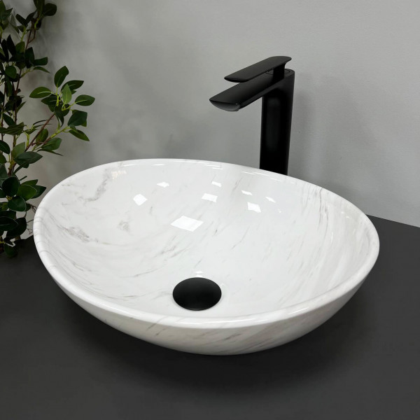 Умывальник (раковина) VBI PARMA MARBLE NATURE GLOSSY накладной