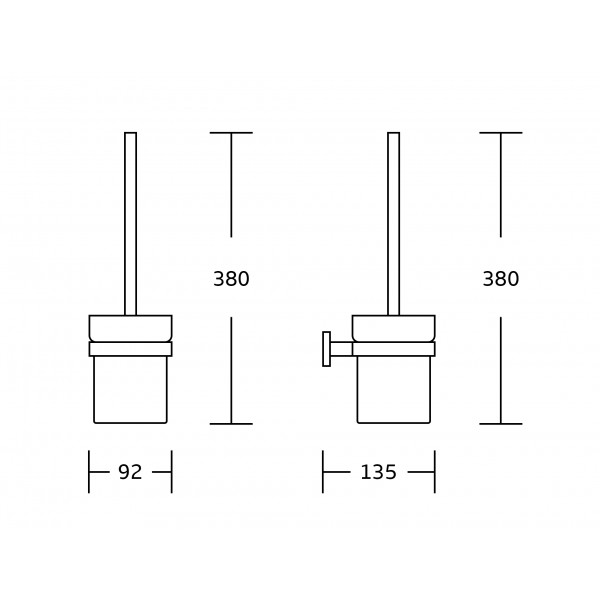 Ёршик для унитаза VBI MARS CHROME
