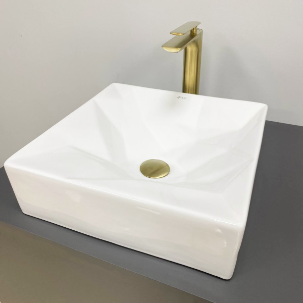 Умывальник (раковина) VBI TROIA WHITE GLOSSY накладной