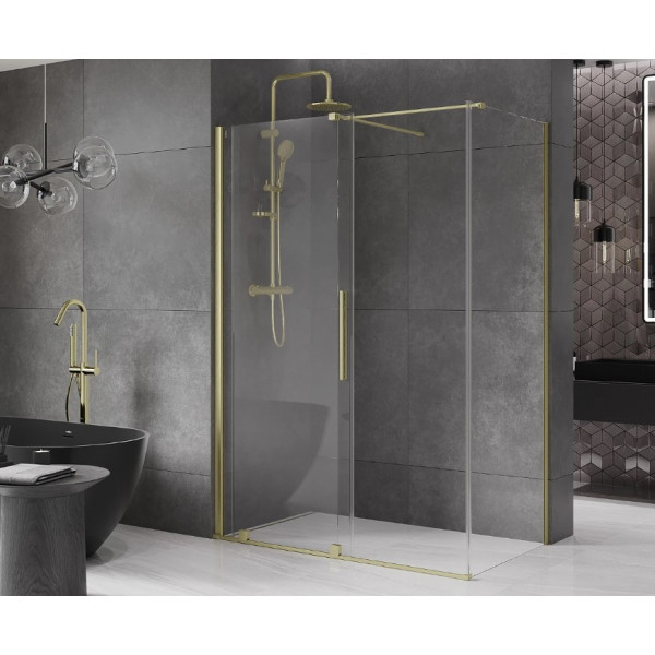 Душова кабіна MEXEN VELAR 130х75 BRUSHED GOLD