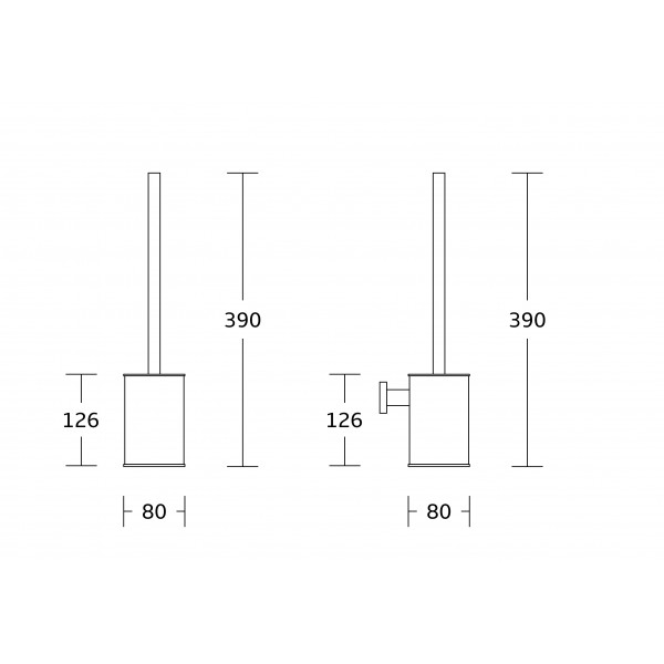 Ёршик для унитаза VBI ROUND CHROME