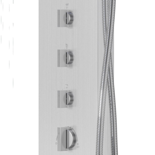 Душова панель CORSAN NEO INOX LED з виливом