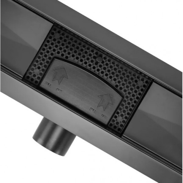 Трап для душа REA NEOX 90 BLACK 2в1 черный