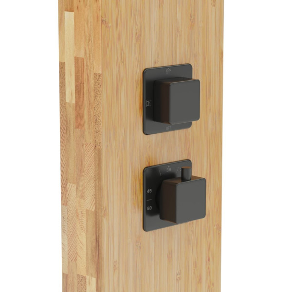 Душова панель CORSAN BASTI BAMBOO BLACK з термостатом