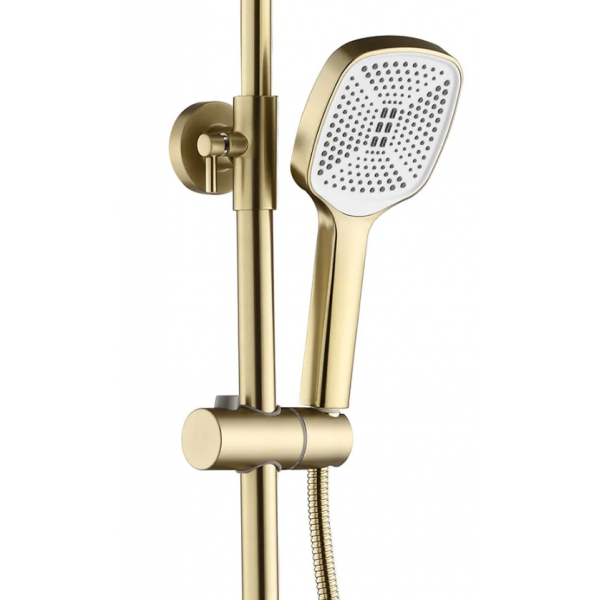 Душевой гарнитур REA STORM BRUSHED GOLD с изливом