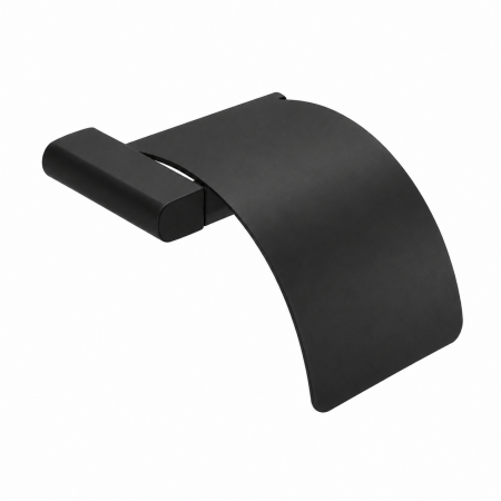 Держатель для туалетной бумаги с крышкой VBI TERRA BLACK