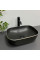 Умывальник (раковина) VBI RAVENNA BLACK MATT SILVER EDGE накладной