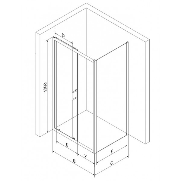 Душова кабіна MEXEN APIA 130x80 BLACK