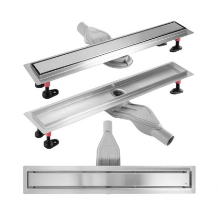 Трап для душа REA NEOX 60 SUPERFLOW BRUSHED STEEL 2в1 сталь