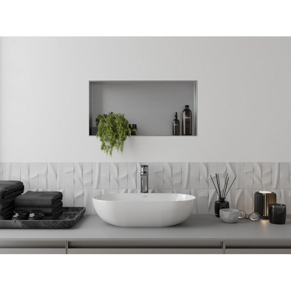 Вбудована полиця MEXEN X-Wall-NR 60x30 INOX без обідка