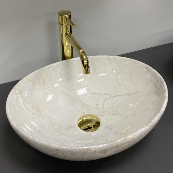 Умывальник (раковина) VBI PARMA LIGHT STONE GLOSSY накладной
