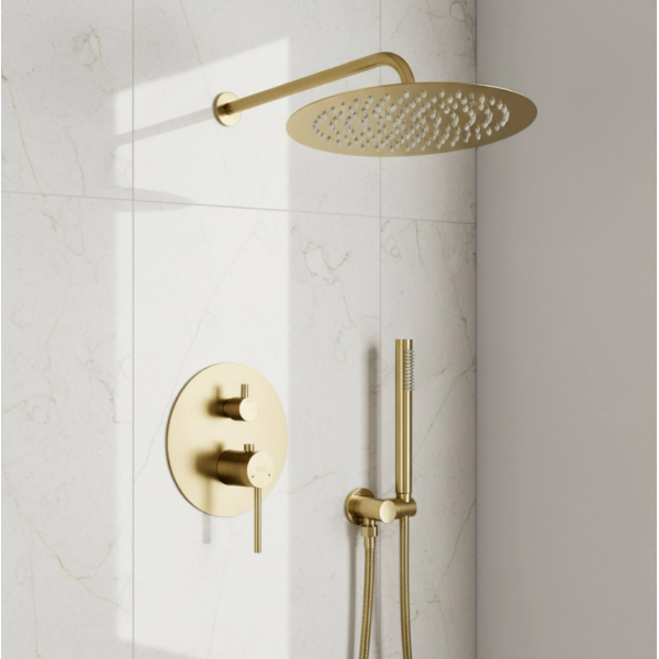 Душевая система REA FOSS CLIF BRUSHED GOLD + BOX скрытого монтажа