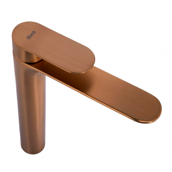 Смеситель для раковины (умывальника) REA DROP BRUSHED COPPER высокий