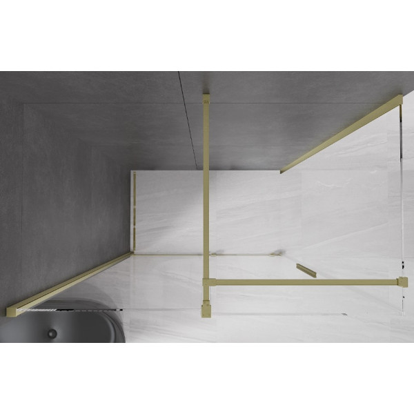 Душова кабіна MEXEN VELAR 160х75 BRUSHED GOLD