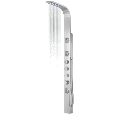Душова панель CORSAN SNAKE INOX LED