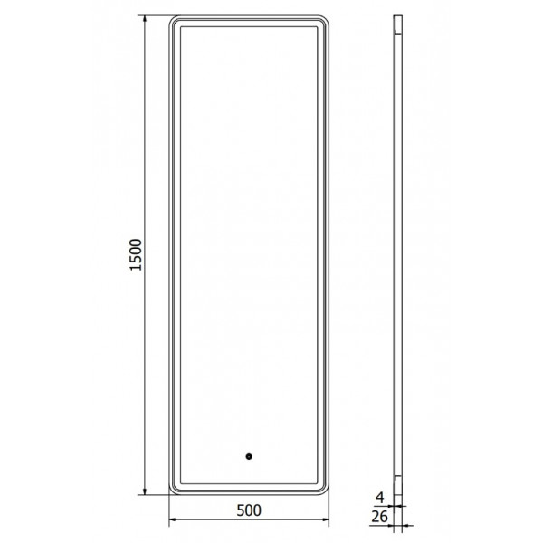 Дзеркало MEXEN CORO 50x150 LED прямокутне