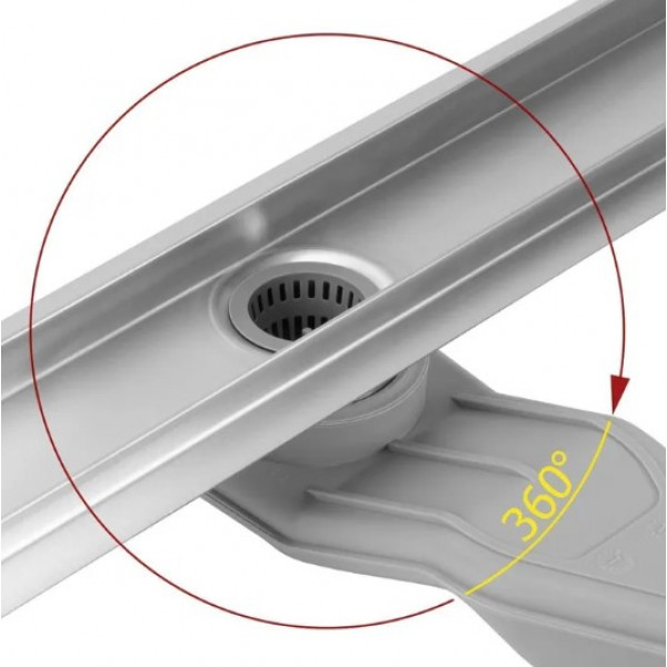Трап для душа REA NEOX 80 SUPERFLOW BRUSHED STEEL 2в1 сталь