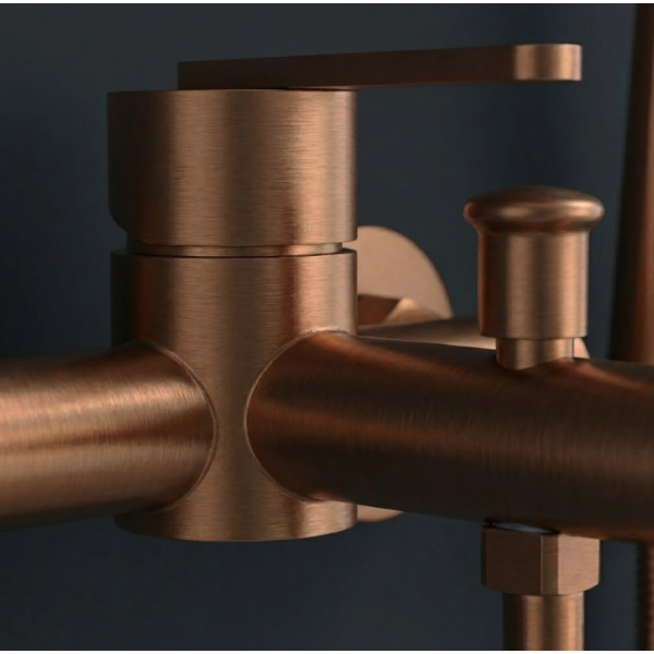 меситель для ванны REA ONTARIO BRUSHED COPPER с изливом