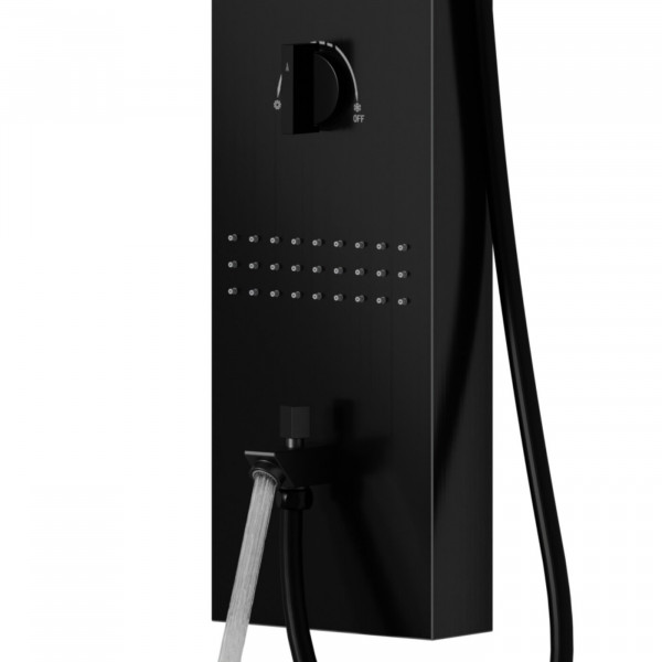 Душова панель CORSAN NEO BLACK LED з виливом