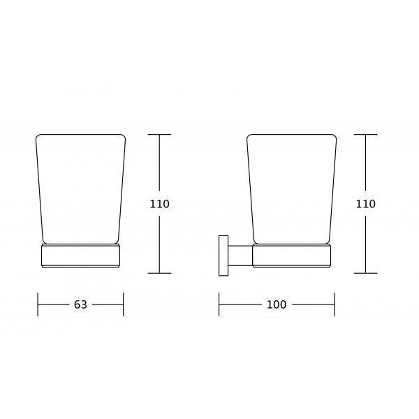 Стакан для зубных щеток VBI MARS BRUSHED GOLD