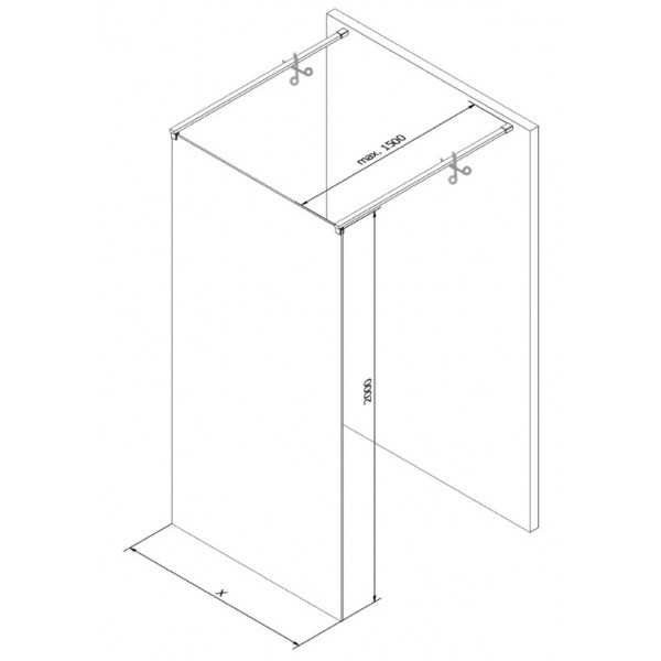 Душова стінка MEXEN KIOTO 130 LOFT-2 BLACK