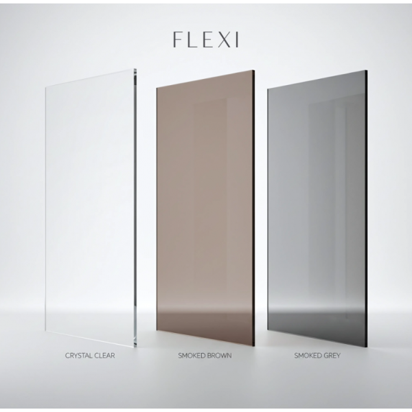 Душевая стенка REA FLEXI 90 TRANSPARENT BLACK