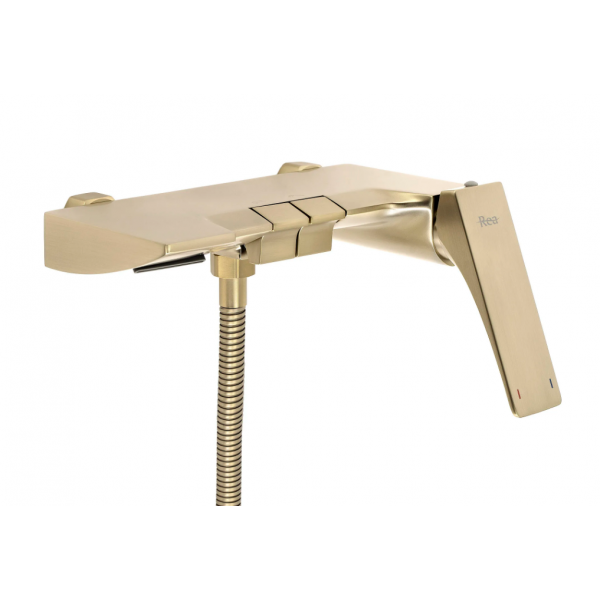 Смеситель для ванны и душа REA JOE BRUSHED GOLD с изливом