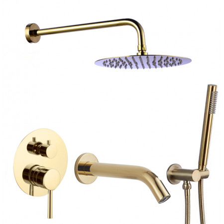 Душевая система с изливом VBI MILANO GOLD скрытого монтажа