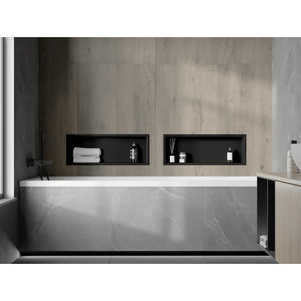 Вбудована полиця MEXEN X-Wall-R 60x20 BLACK з обідком