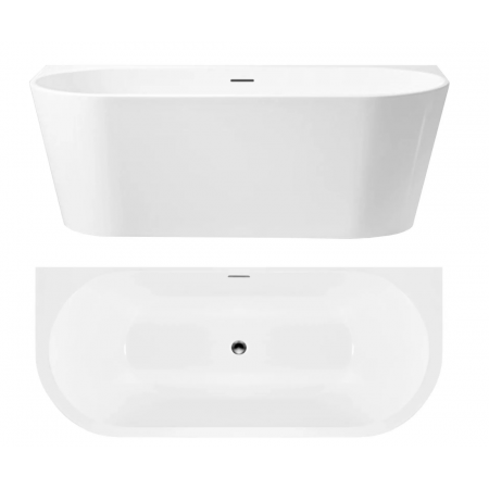 Ванна пристенная REA CAPRI 160х80 WHITE акриловая