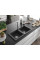 Гранітна кухонна мийка MEXEN MARIO BLACK GRANITE + сифон CHROME