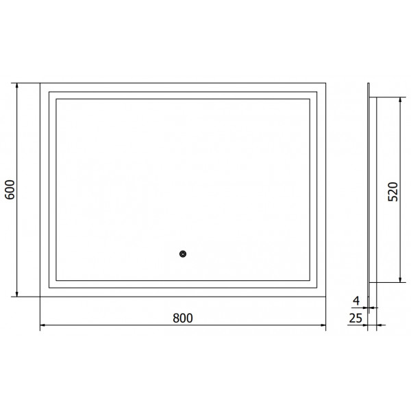 Дзеркало MEXEN MIKO 60x80 LED прямокутне