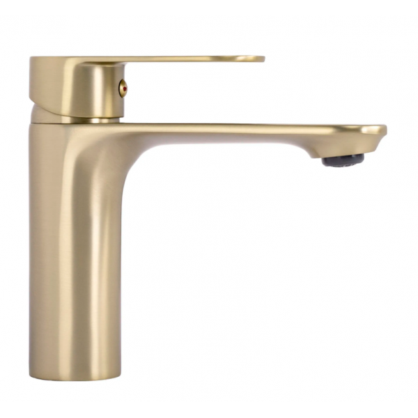 Смеситель для раковины (умывальника) REA DROP BRUSHED GOLD низкий