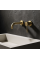 Смеситель для раковины REA LUNGO STRIPE BRUSHED GOLD + BOX скрытого монтажа