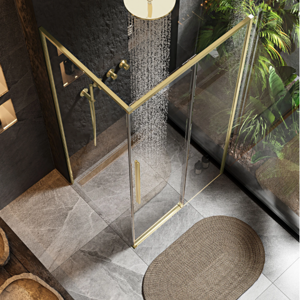 Душевая кабина REA SOLAR 90х120 BRUSHED GOLD