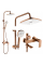 Душевой гарнитур REA STORM BRUSHED COPPER с изливом
